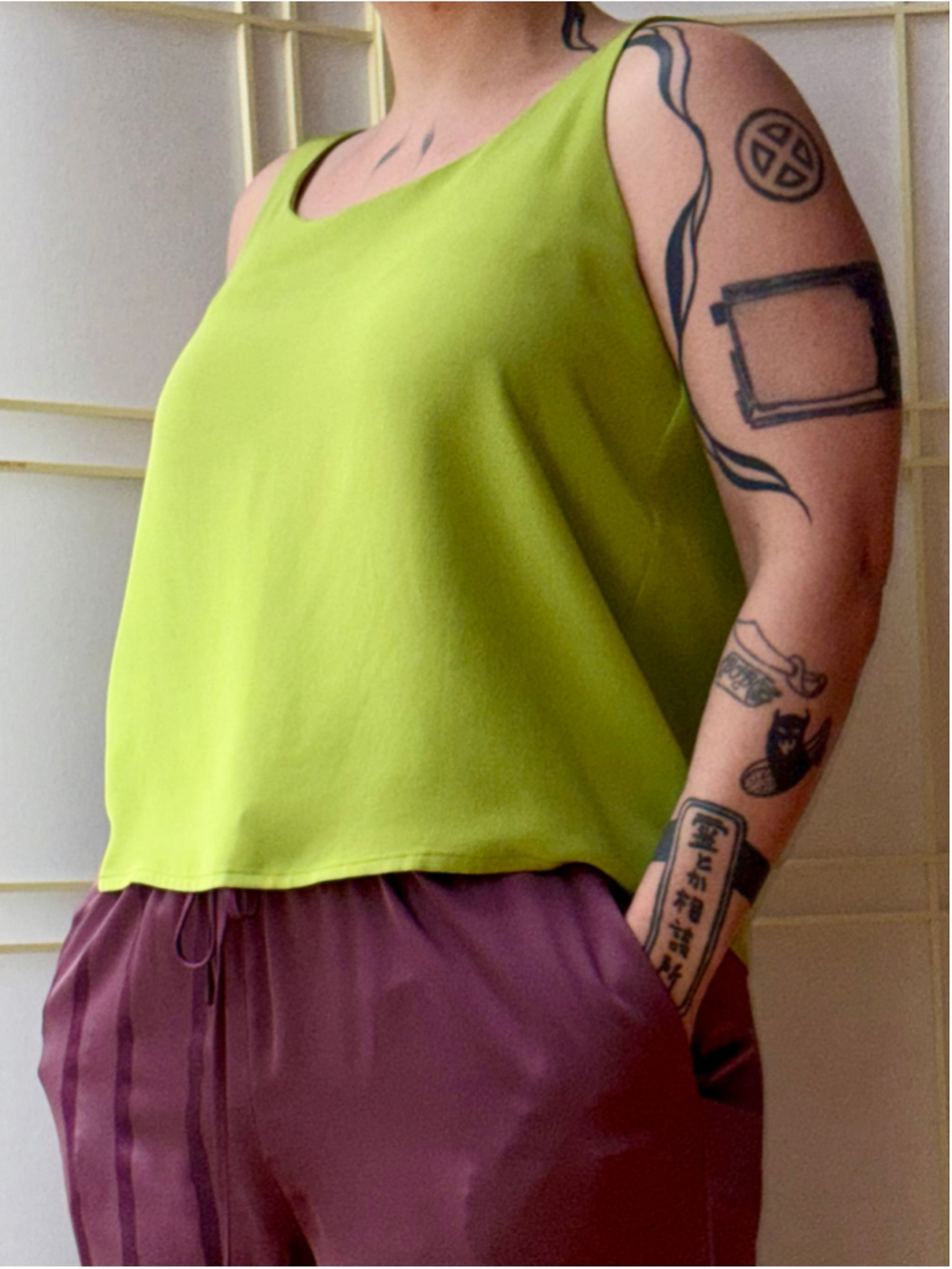 Vintage Linda Allard for Ellen Tracy 100% Silk Tank Top Size M